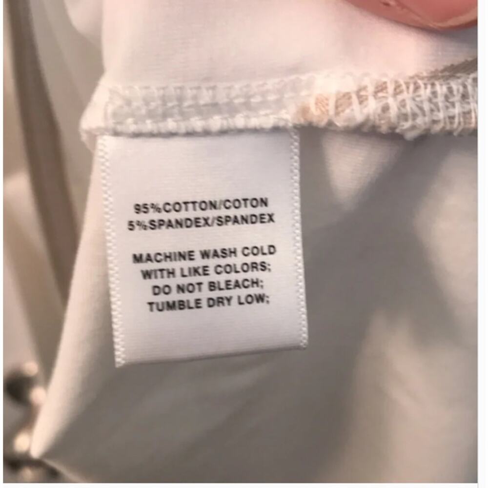 NEW! Lafayette 148 New York Stretch Cotton Tee in WHITE (L) - Picture 13 of 13